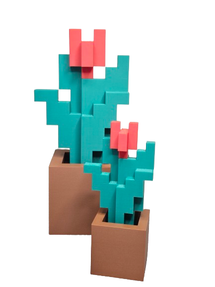 Tulips 3d Printed Inspired by Minecraft, 6 Colors!