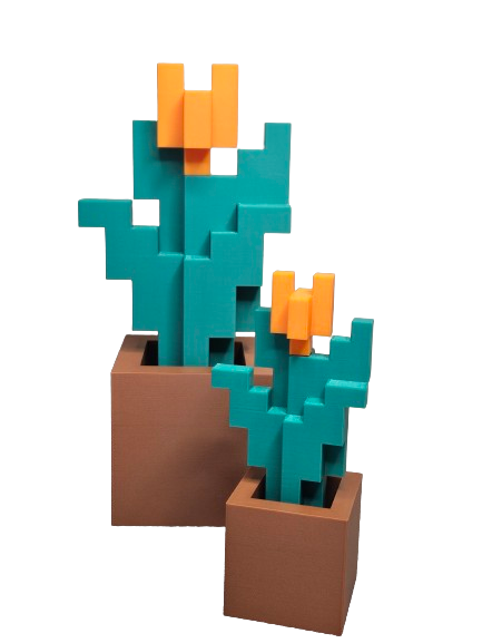 Tulips 3d Printed Inspired by Minecraft, 6 Colors!