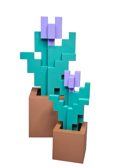 Tulips 3d Printed Inspired by Minecraft, 6 Colors!