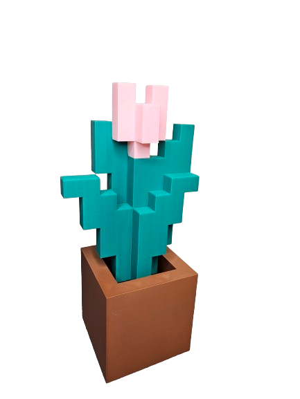 Tulips 3d Printed Inspired by Minecraft, 6 Colors!