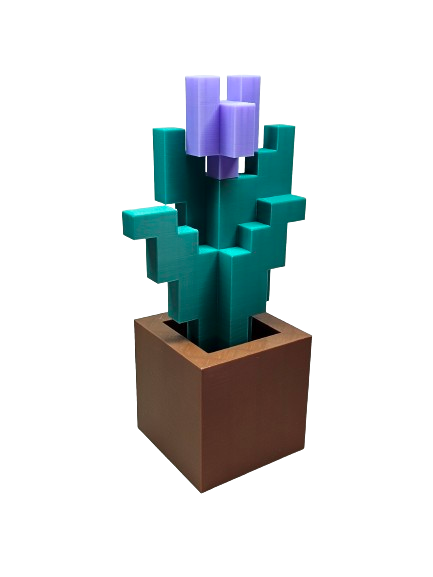 Tulips 3d Printed Inspired by Minecraft, 6 Colors!