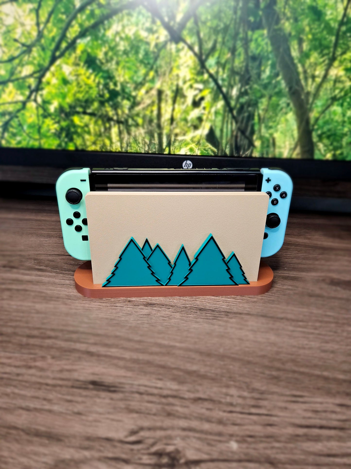 Nintendo Switch Dock Cover With Base - Pine Trees - Fits Original & OLED