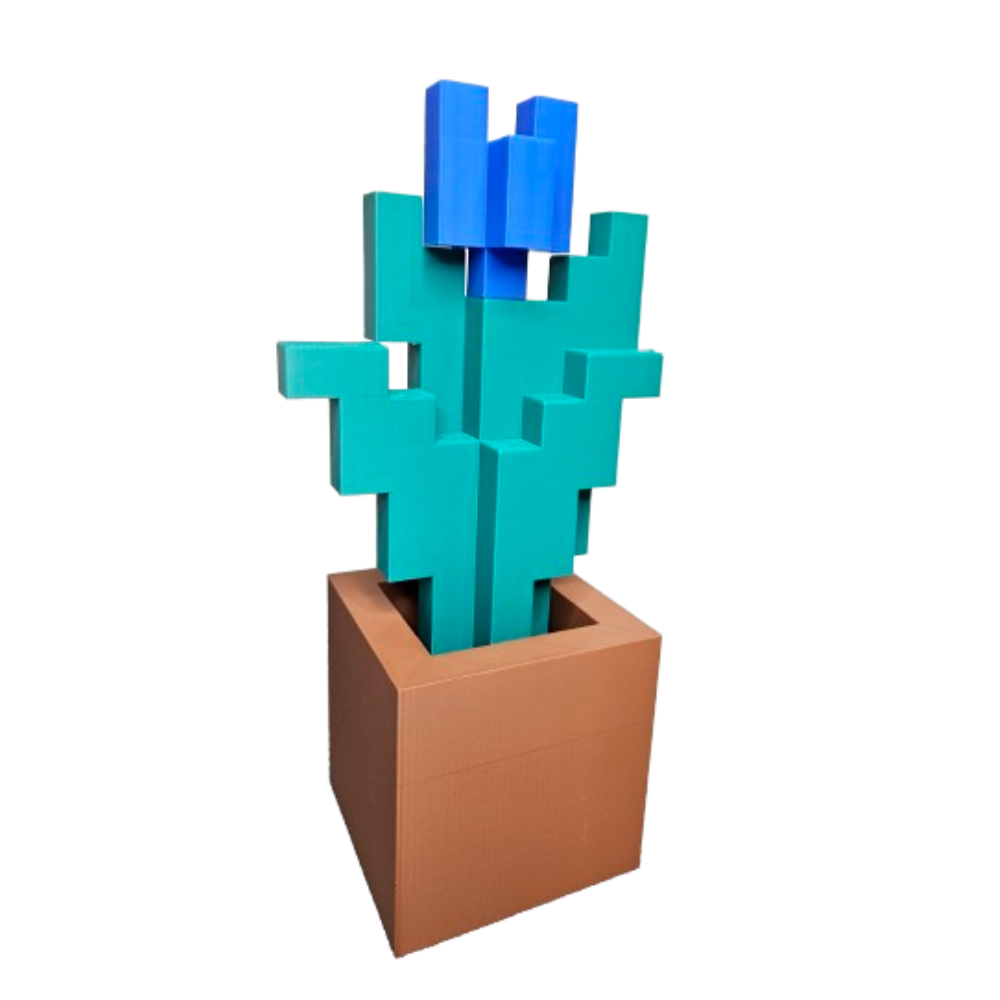 Tulips 3d Printed Inspired by Minecraft, 6 Colors!